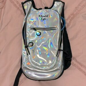 Elevated Lyfe Festival Rave EDM Hydropack Silver Holographic